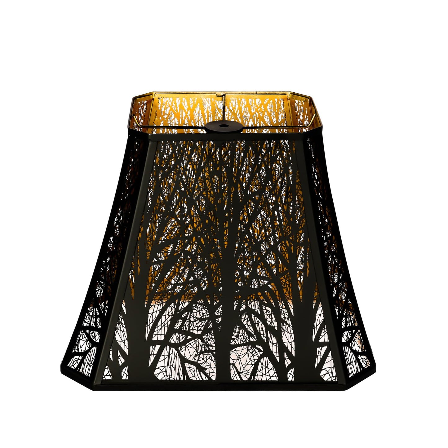 Rectangular Etched Forest Lampshade – 8×13.9×11 Inch