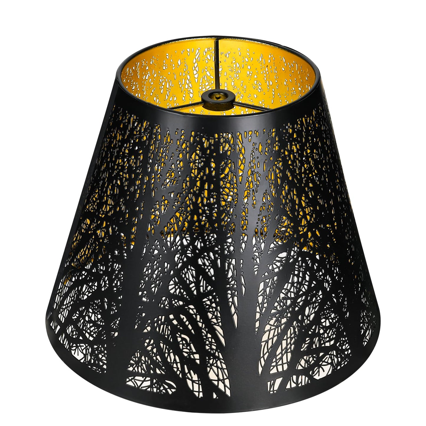 Etched Forest Metal Lampshade – 5×9×7 Inch
