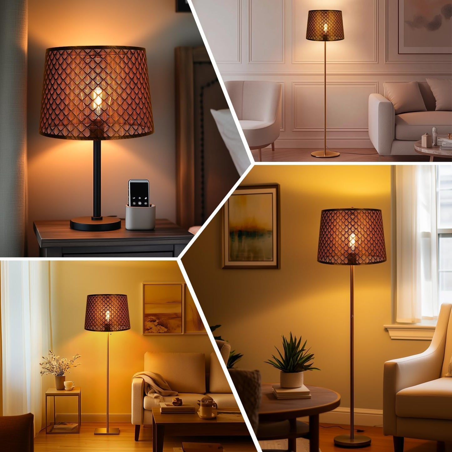 Arrow Design Etched Drum Lampshade – 12×14×10 Inch