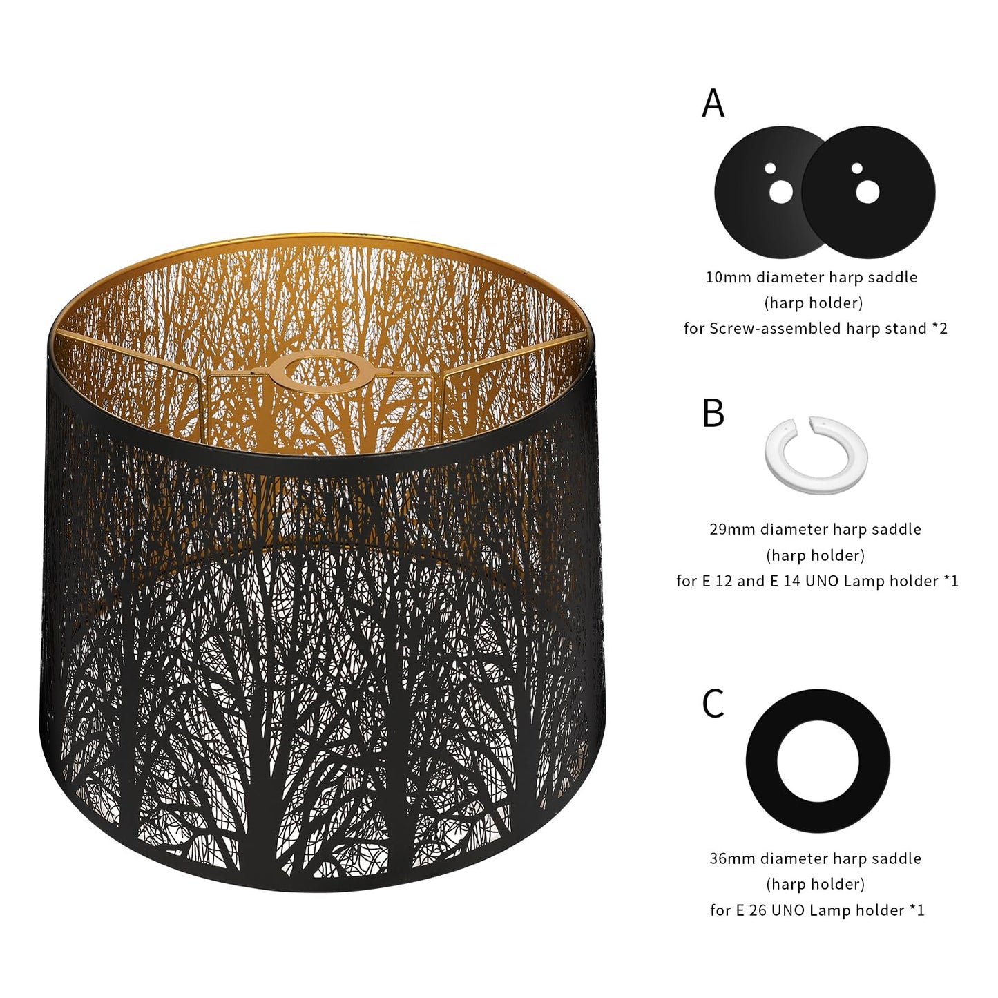 X-Large Drum Lampshade | Forest Design