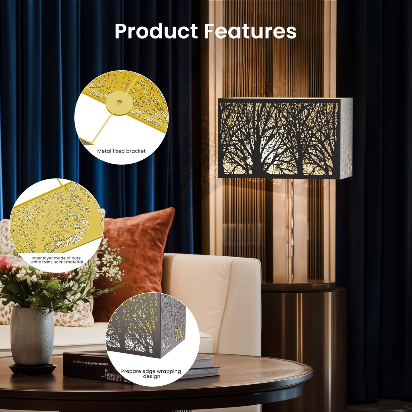Medium Square Metal Lampshade | Spider Fitter Design