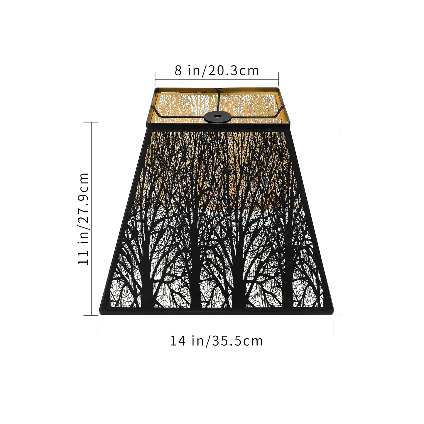 Pyramid Square Bell Lampshade – 8×14×11 Inch
