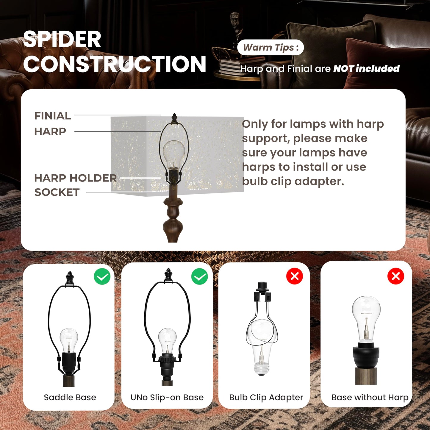 Medium Square Metal Lampshade | Spider Fitter Design