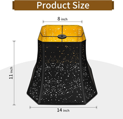 Square Cut Bell Lampshade | Etched Starry Sky Design