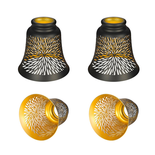 4 Pack Chrysanthemum Etched Ceiling Fan Globes – 4.5×4.75 Inch