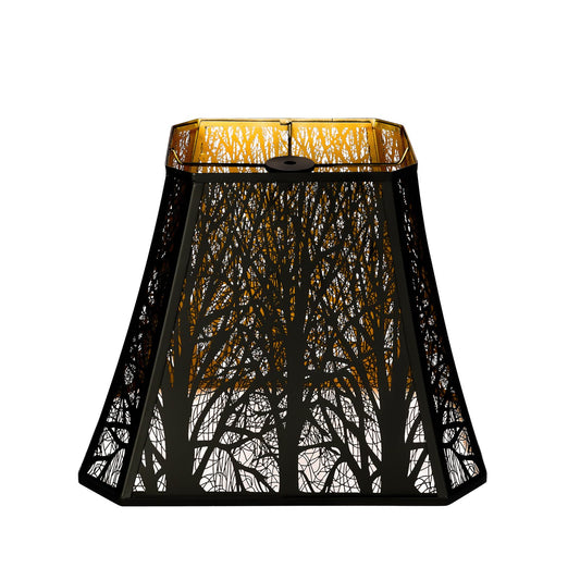 Rectangular Etched Forest Lampshade – 8×13.9×11 Inch