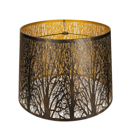 Forest Etched Drum Lampshade – 12×14×10 Inch