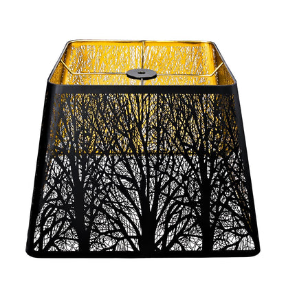 Medium Square Metal Lampshade | Tree Pattern Design