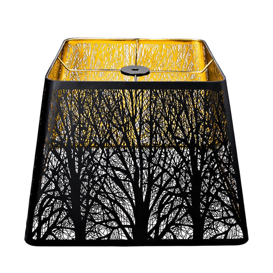 Medium Square Metal Lampshade | Tree Pattern Design