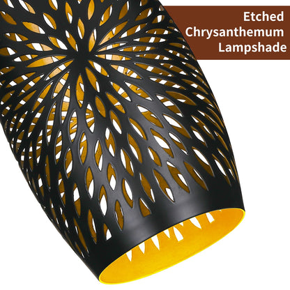 Etched Hollow Oval Pendant Shade – 7.8×4.7 Inch | 1-5/8" Fitter