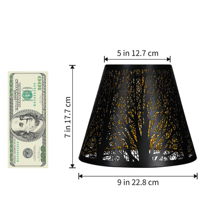 Etched Forest Metal Lampshade – 5×9×7 Inch
