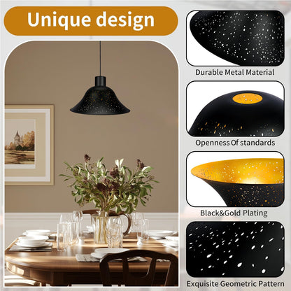Torchiere Star Etched Floor Lamp Shade – 12.2×4.9×7.5 Inch | 1.65" Fitter