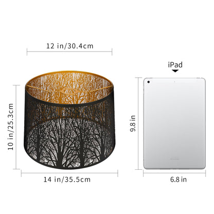 X-Large Drum Lampshade | Forest Design