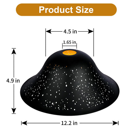 Torchiere Star Etched Floor Lamp Shade – 12.2×4.9×7.5 Inch | 1.65" Fitter