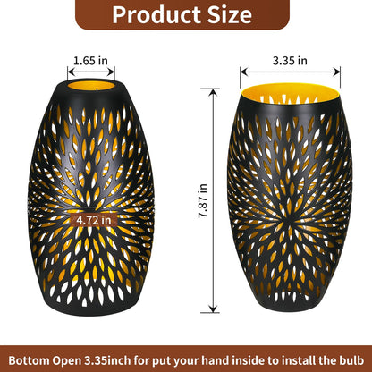 Etched Hollow Oval Pendant Shade – 7.8×4.7 Inch | 1-5/8" Fitter