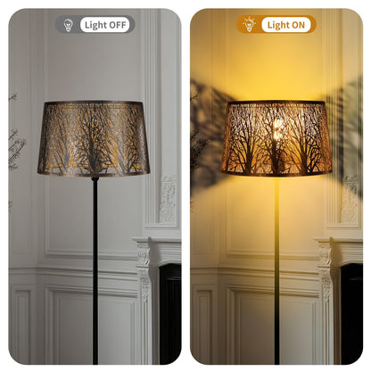 Gothic Oval Lampshade | Etched Forest Design