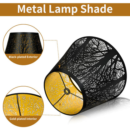 Barrel Tree Etched Metal Lampshade – 6×10×7.5 Inch