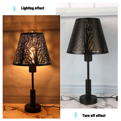 Etched Forest Metal Lampshade – 5×9×7 Inch