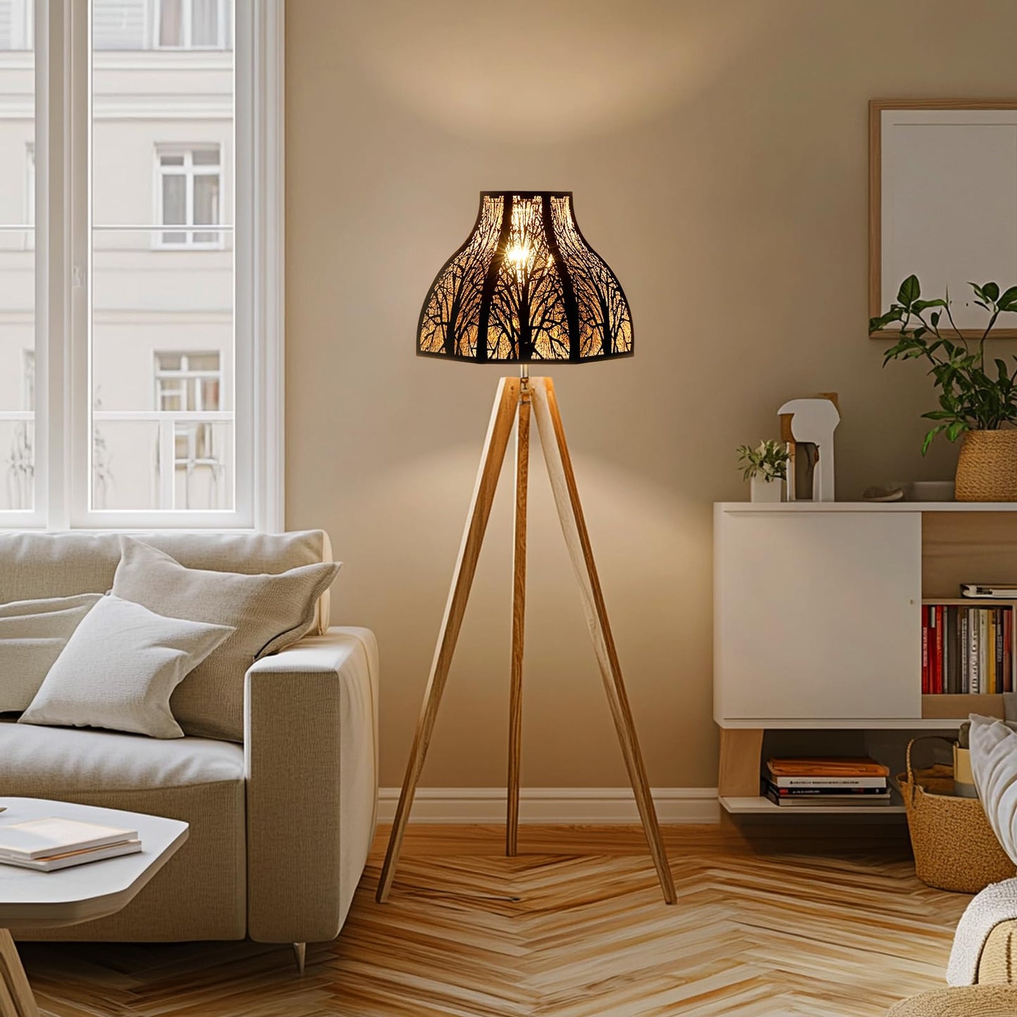 8-Petal Metal Lotus Lampshade – Design for Floor & Table Lamps