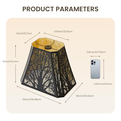 Etched Forest Bell Metal Lampshade