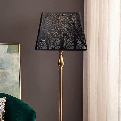 Square Tree Pattern Metal Lampshade – 9×12×8.8 Inch